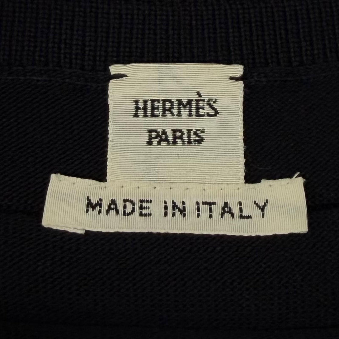 Excellent HERMES one piece Chaine d'Ancre Maillon black silk Women 40 3E2506D3