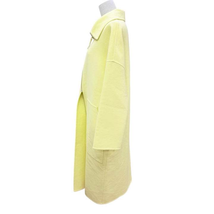 Excellent HERMES coat Double-faced ZIP UP yellow cashmere Women FR 38 2H0111DA