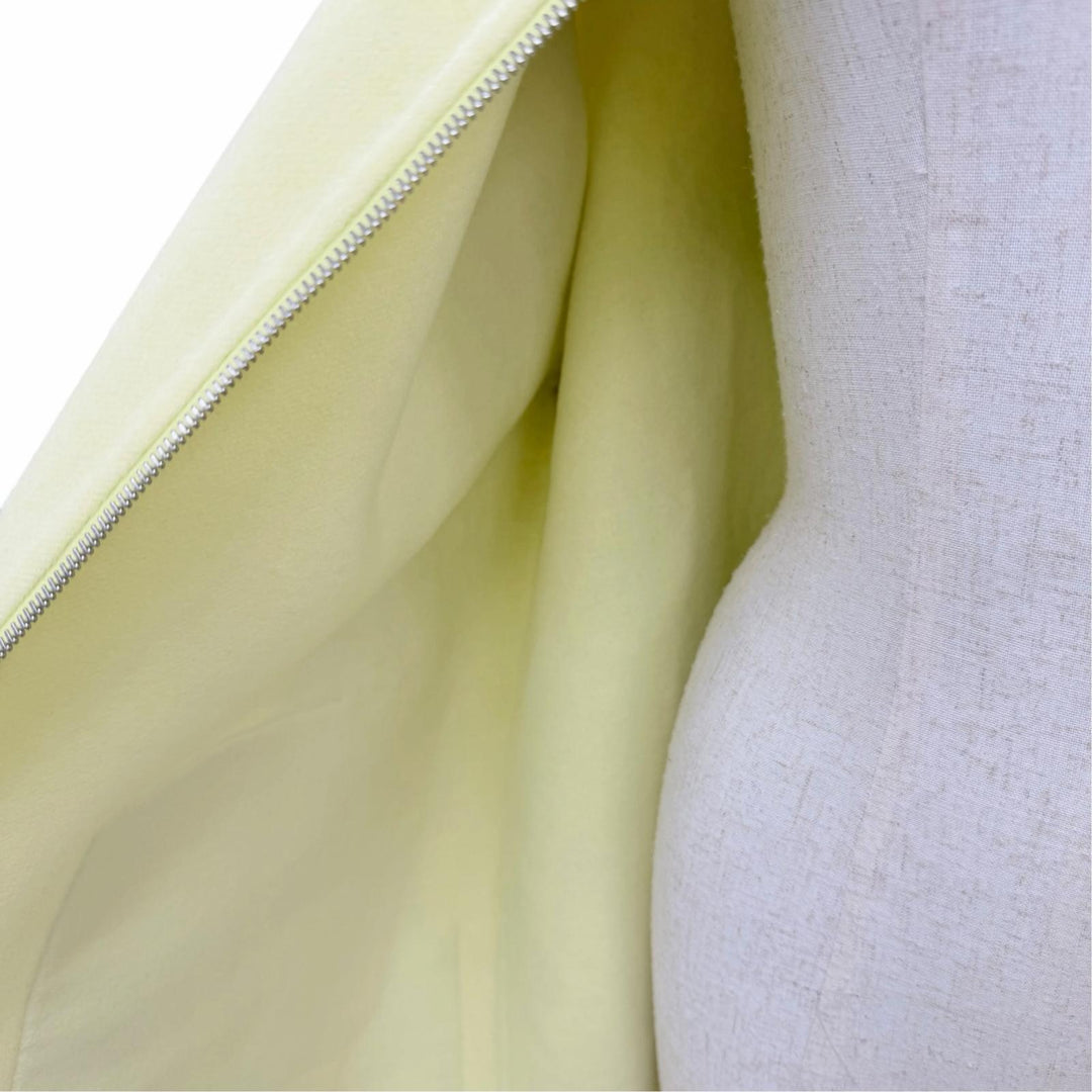 Excellent HERMES coat Double-faced ZIP UP yellow cashmere Women FR 38 2H0111DA