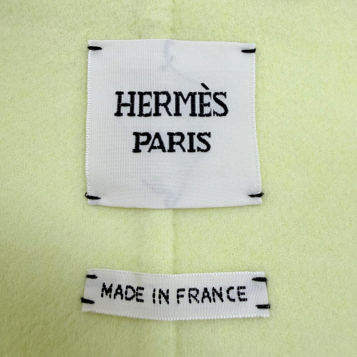 Excellent HERMES coat Double-faced ZIP UP yellow cashmere Women FR 38 2H0111DA