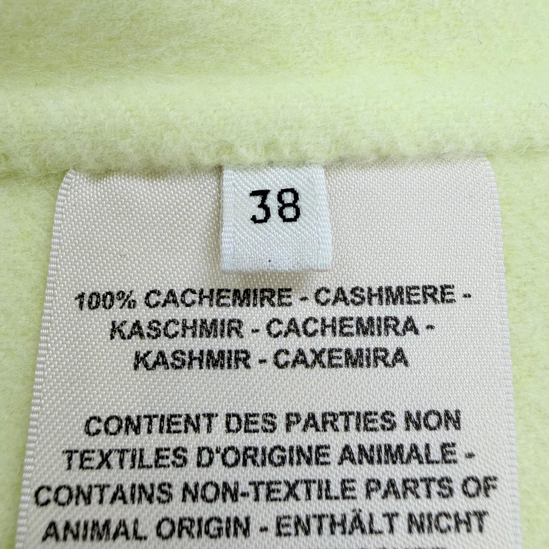 Excellent HERMES coat Double-faced ZIP UP yellow cashmere Women FR 38 2H0111DA