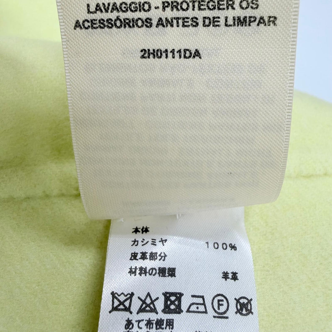 Excellent HERMES coat Double-faced ZIP UP yellow cashmere Women FR 38 2H0111DA
