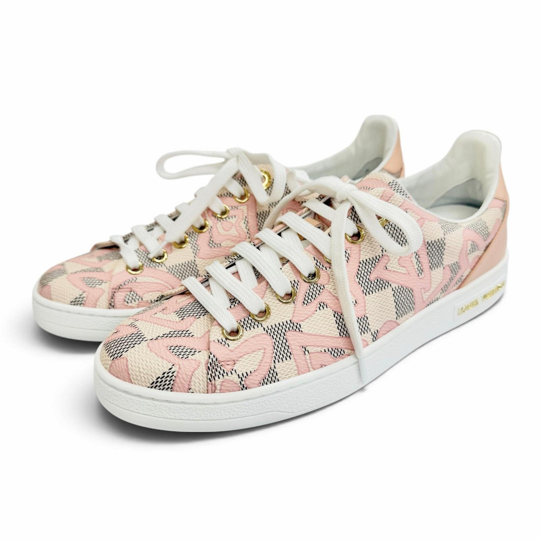 Pristine LOUIS VUITTON Low cut sneakers Damier Azul Tai Sienne IT 36
