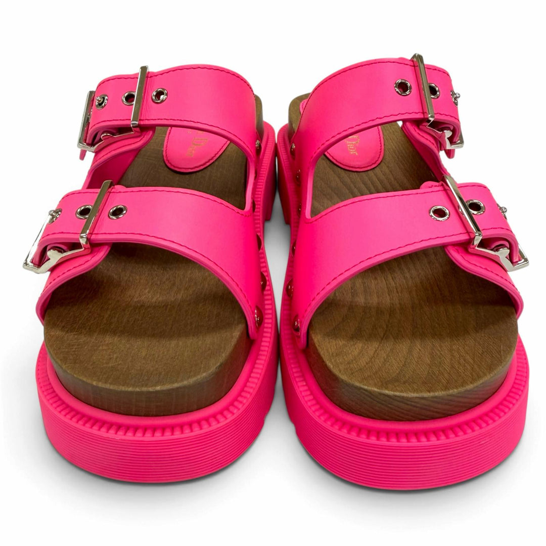 Pristine Christian Dior Sandals DIORQUAKE Belt Design Leather pink Women IT 36