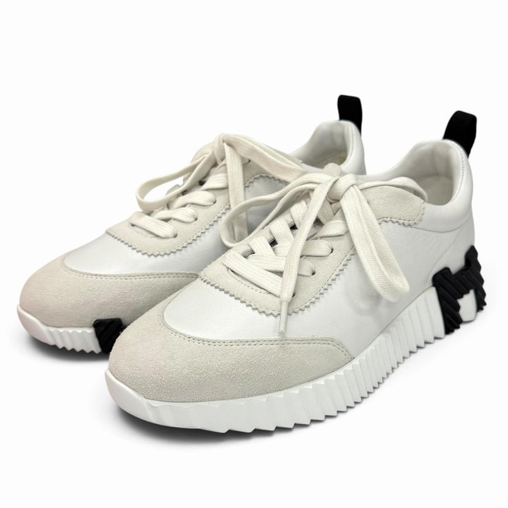 Pristine HERMES sneakers Sneaker Bouncing white Calfskin Leather Women 35