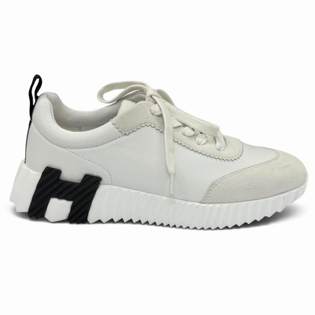 Pristine HERMES sneakers Sneaker Bouncing white Calfskin Leather Women 35