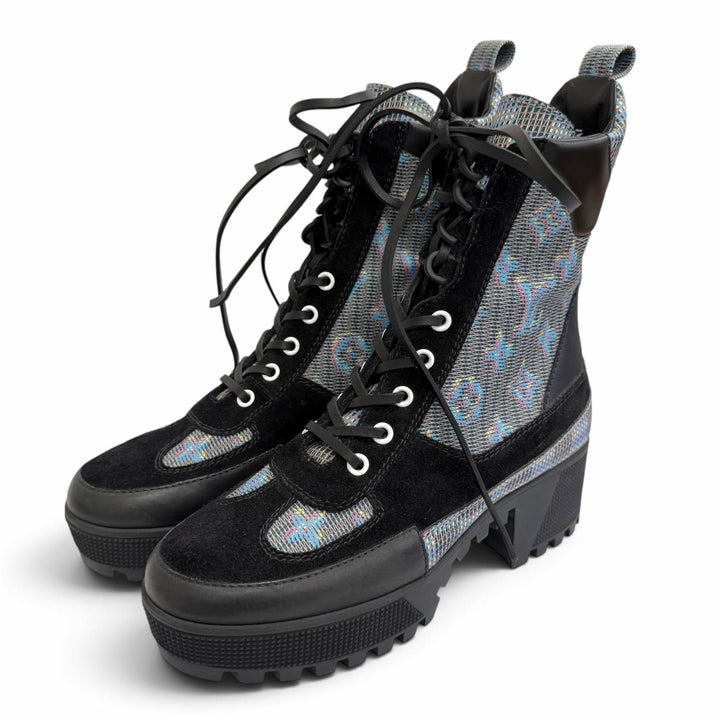 Excellent LOUIS VUITTON short boots Low rate line Monogram Ankle Boots 36.5