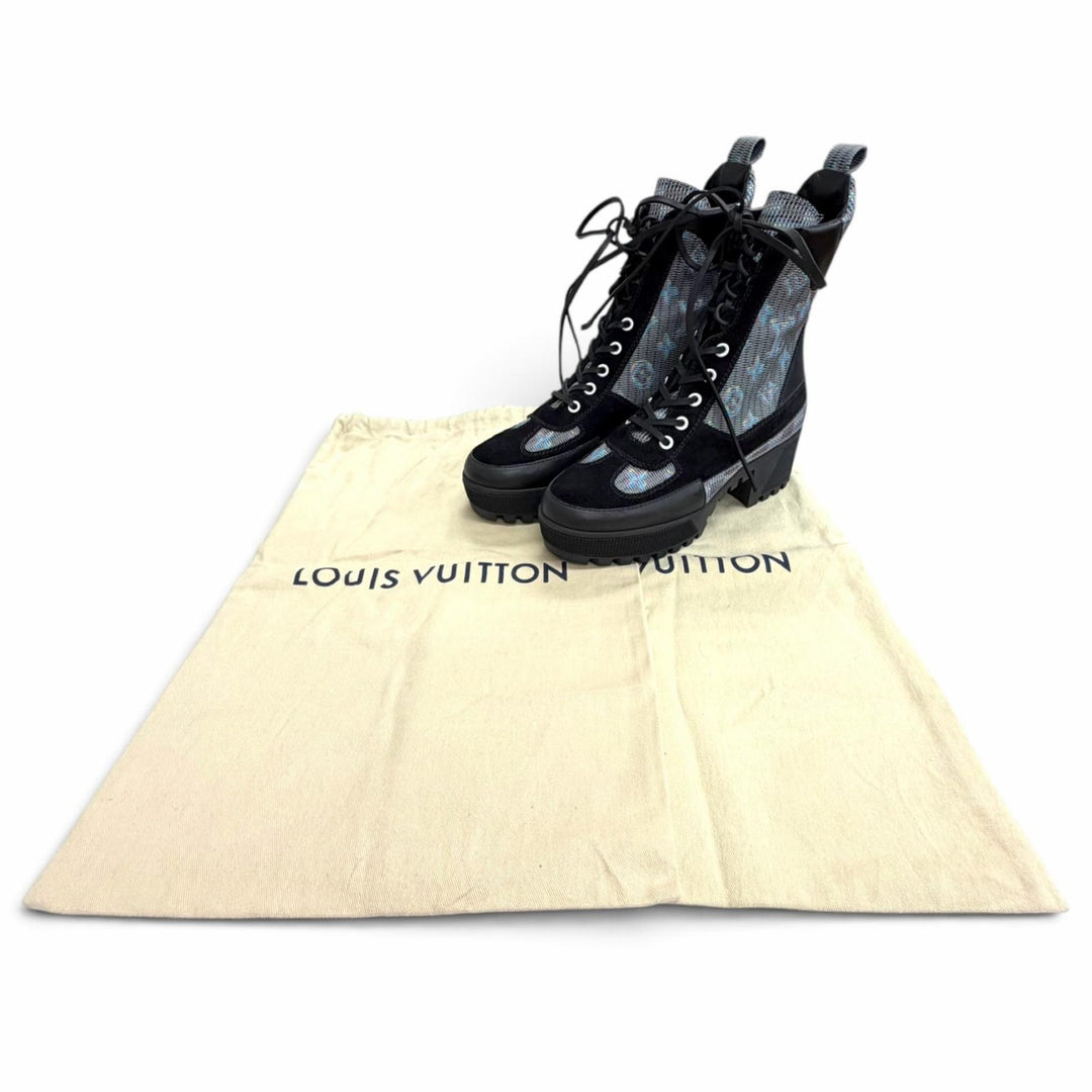 Excellent LOUIS VUITTON short boots Low rate line Monogram Ankle Boots 36.5