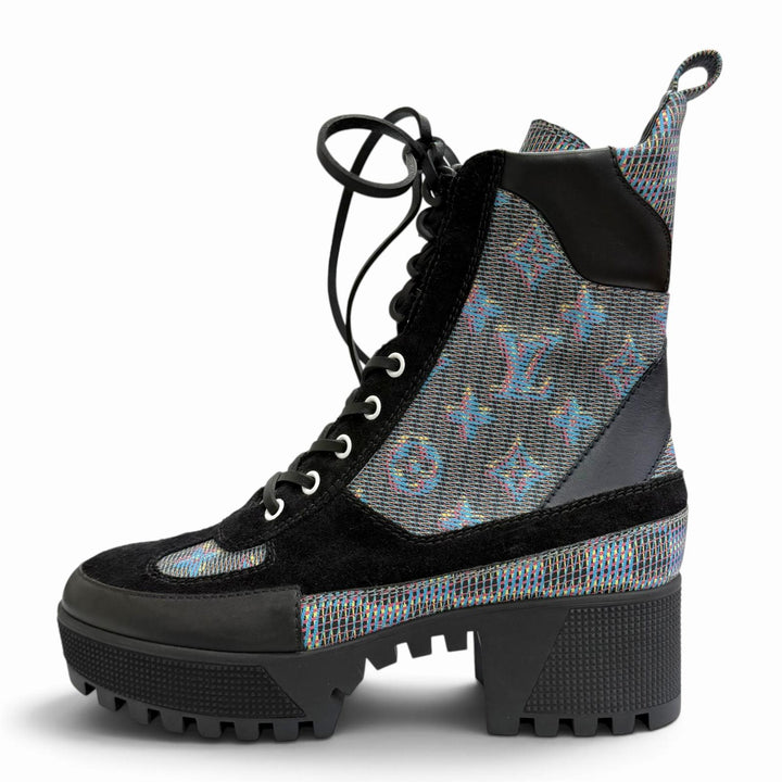 Excellent LOUIS VUITTON short boots Low rate line Monogram Ankle Boots 36.5