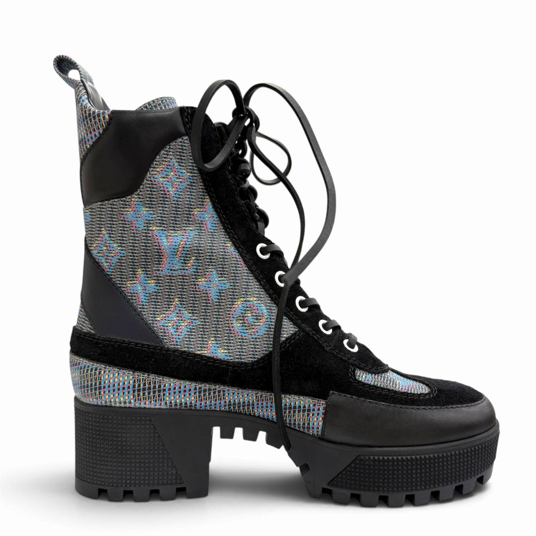 Excellent LOUIS VUITTON short boots Low rate line Monogram Ankle Boots 36.5
