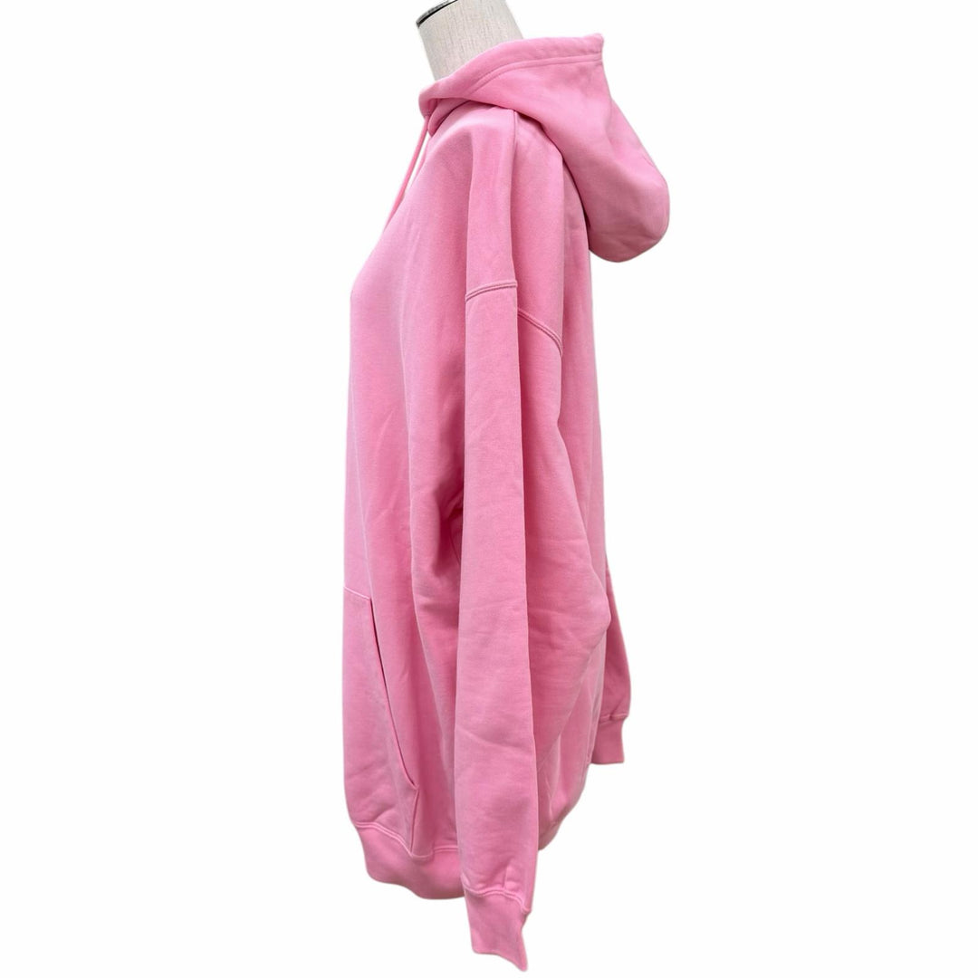 Pristine BALENCIAGA hoodie Oversized Logo Design Pullover pink cotton S 578135