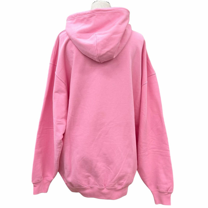 Pristine BALENCIAGA hoodie Oversized Logo Design Pullover pink cotton S 578135