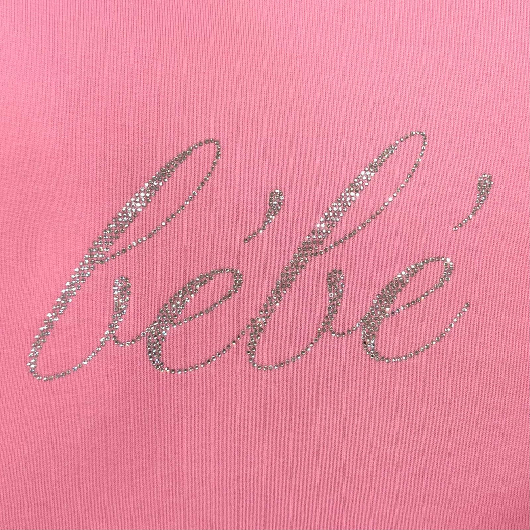 Pristine BALENCIAGA hoodie Oversized Logo Design Pullover pink cotton S 578135
