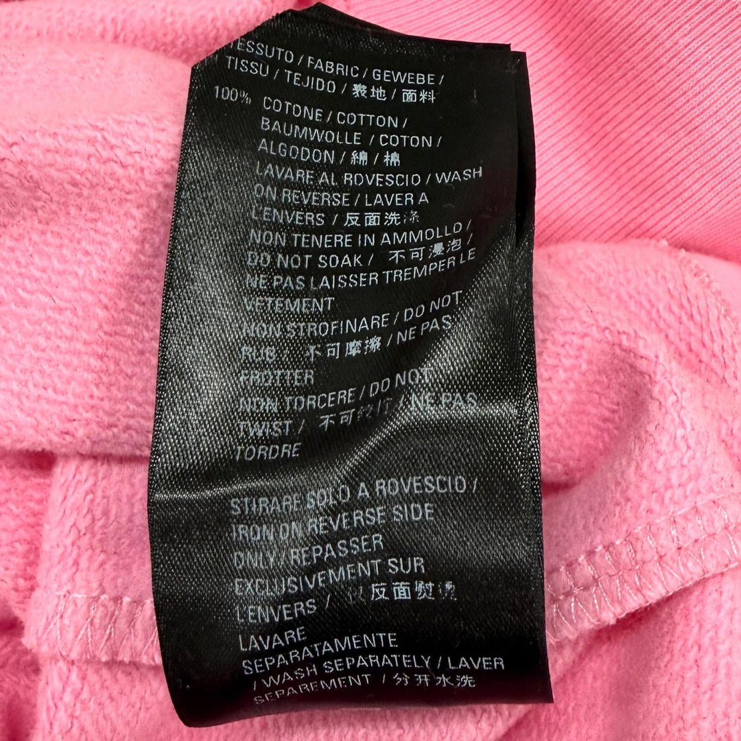 Pristine BALENCIAGA hoodie Oversized Logo Design Pullover pink cotton S 578135