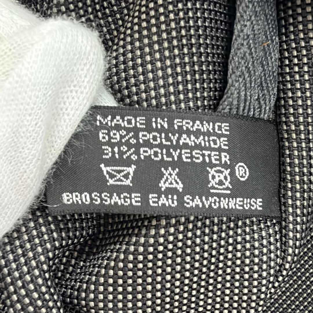 Great HERMES Her Line GM Serie Button Canvas Large Tote Bag Boston Bag gray