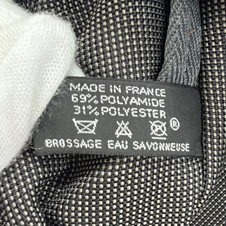 Great HERMES Her Line GM Serie Button Canvas Large Tote Bag Boston Bag gray