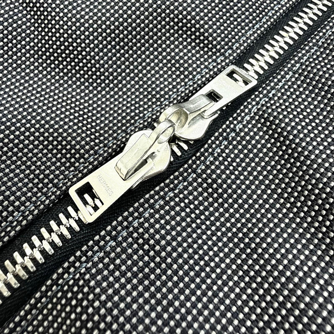 Great HERMES Her Line GM Serie Button Canvas Large Tote Bag Boston Bag gray