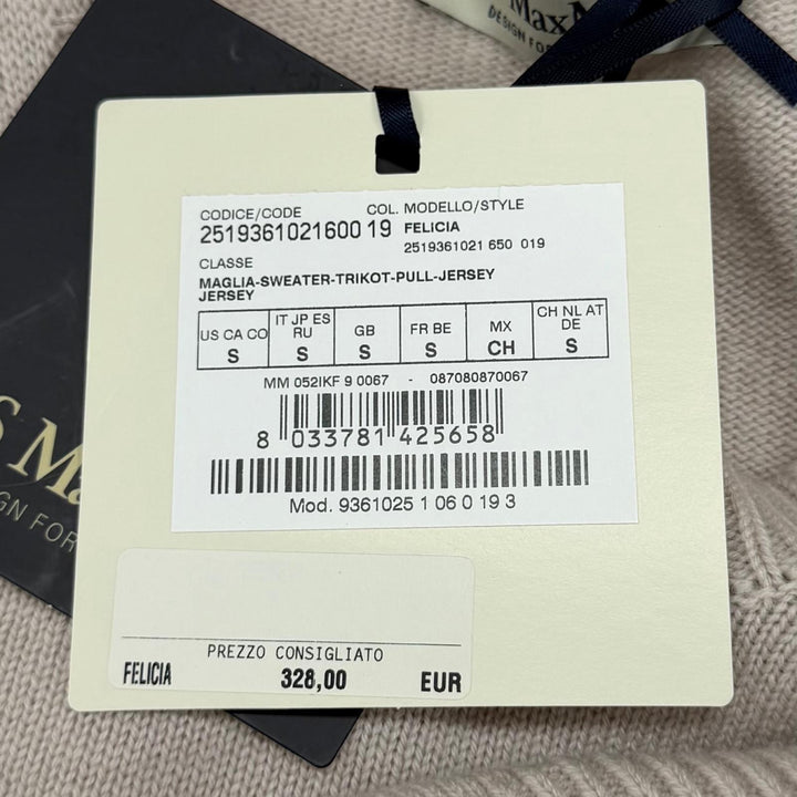 Pristine S MaxMara DESIGN FOR EASY LIVING knit FELICIA Ege wool S 2519361021600