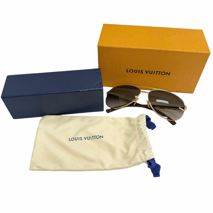 Excellent LOUIS VUITTON Sunglasses Attitude gold