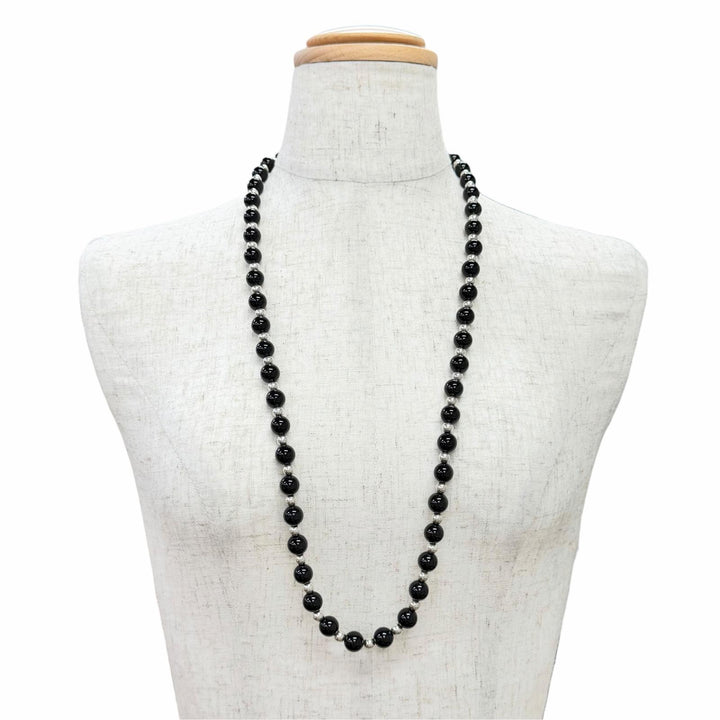 Great TIFFANY&Co. Necklace Ball long black onyx Women