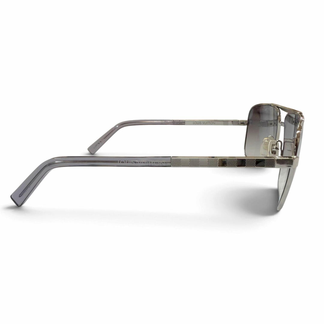Excellent LOUIS VUITTON sunglasses Damier Sunglasses Attitude Silver Z0644E
