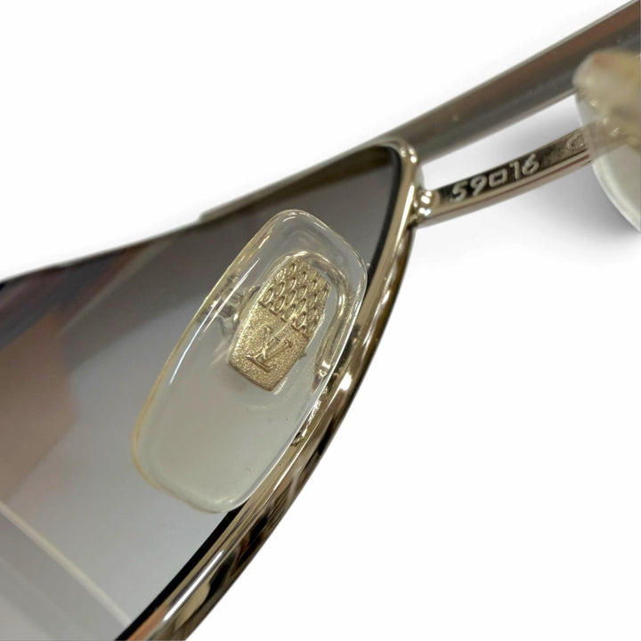 Excellent LOUIS VUITTON sunglasses Damier Sunglasses Attitude Silver Z0644E