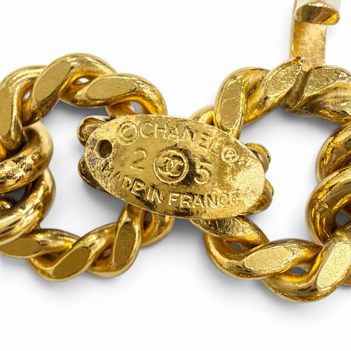Great CHANEL belt COCO Mark Long Chain gold Women 25