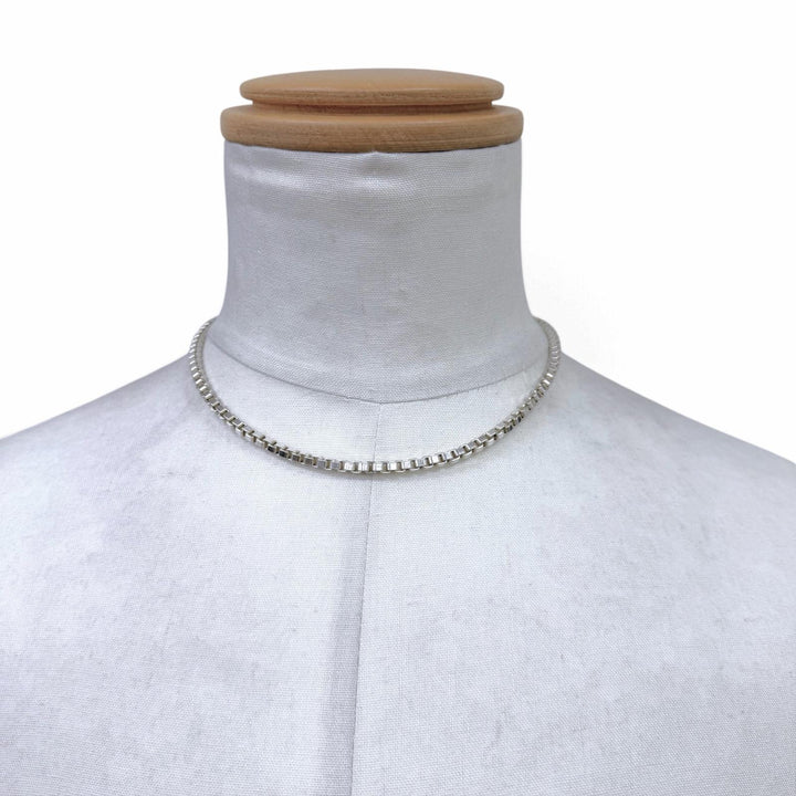 Great TIFFANY&Co. Necklace Venetian Chain Silver 925 mens