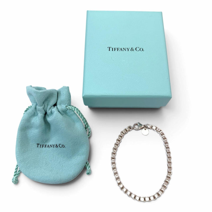 Great TIFFANY&Co. bracelet Venetian Chain Silver 925 mens