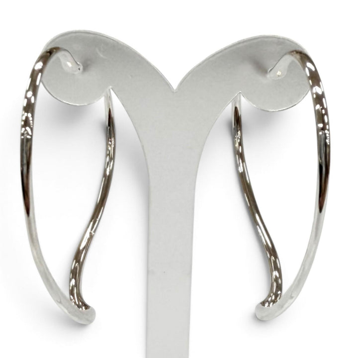 Excellent TIFFANY&Co. Pierce Open Heart Hoop Earrings (Large) Silver AG925 Women