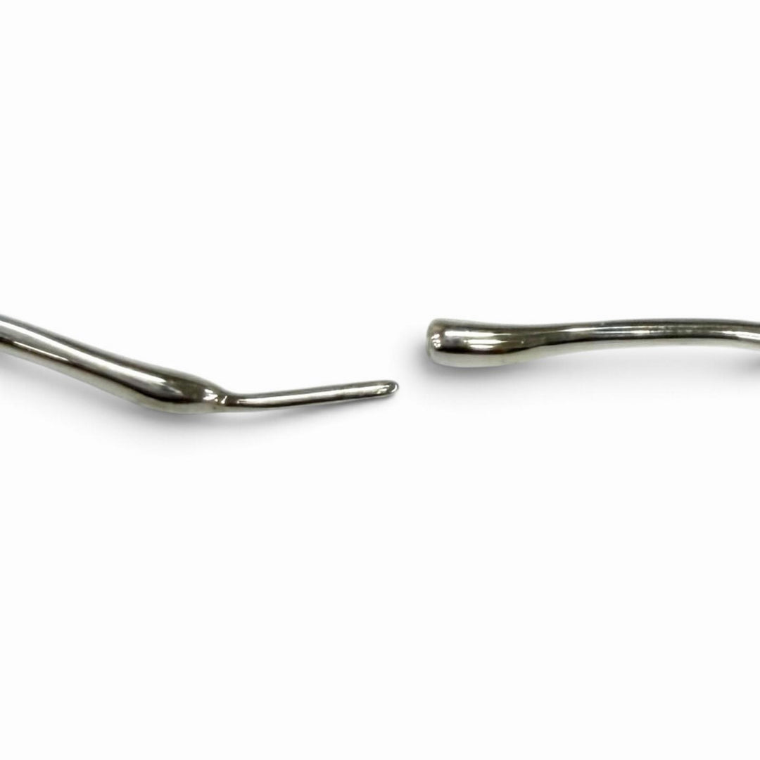 Excellent TIFFANY&Co. Pierce Open Heart Hoop Earrings (Large) Silver AG925 Women