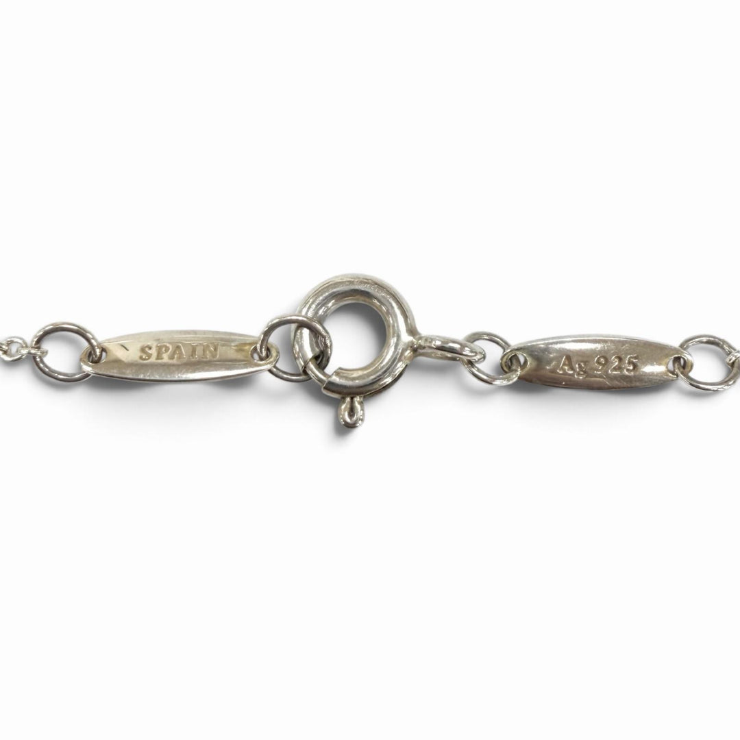 Excellent TIFFANY&Co. Necklace Diamond by the Yard Pendant Pear shape AG925