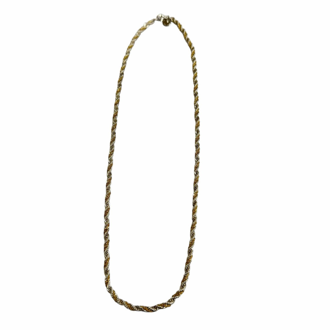 Excellent TIFFANY&Co. Necklace Twist Chain Combination Silver 750 mens