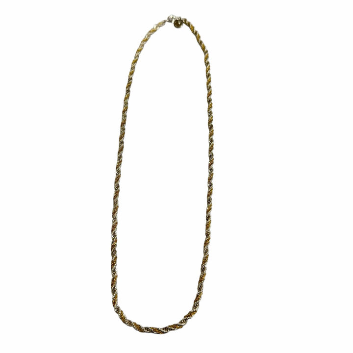 Excellent TIFFANY&Co. Necklace Twist Chain Combination Silver 750 mens