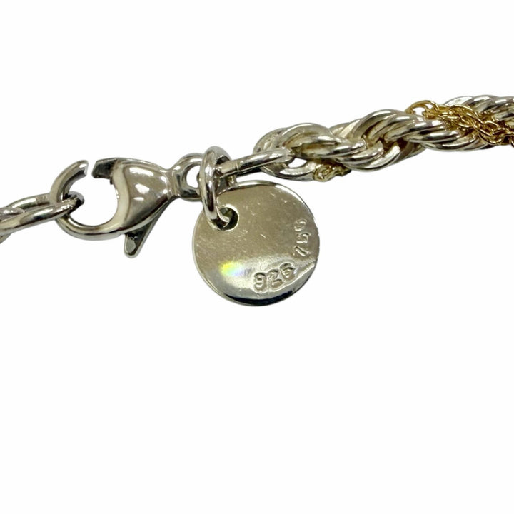 Excellent TIFFANY&Co. Necklace Twist Chain Combination Silver 750 mens