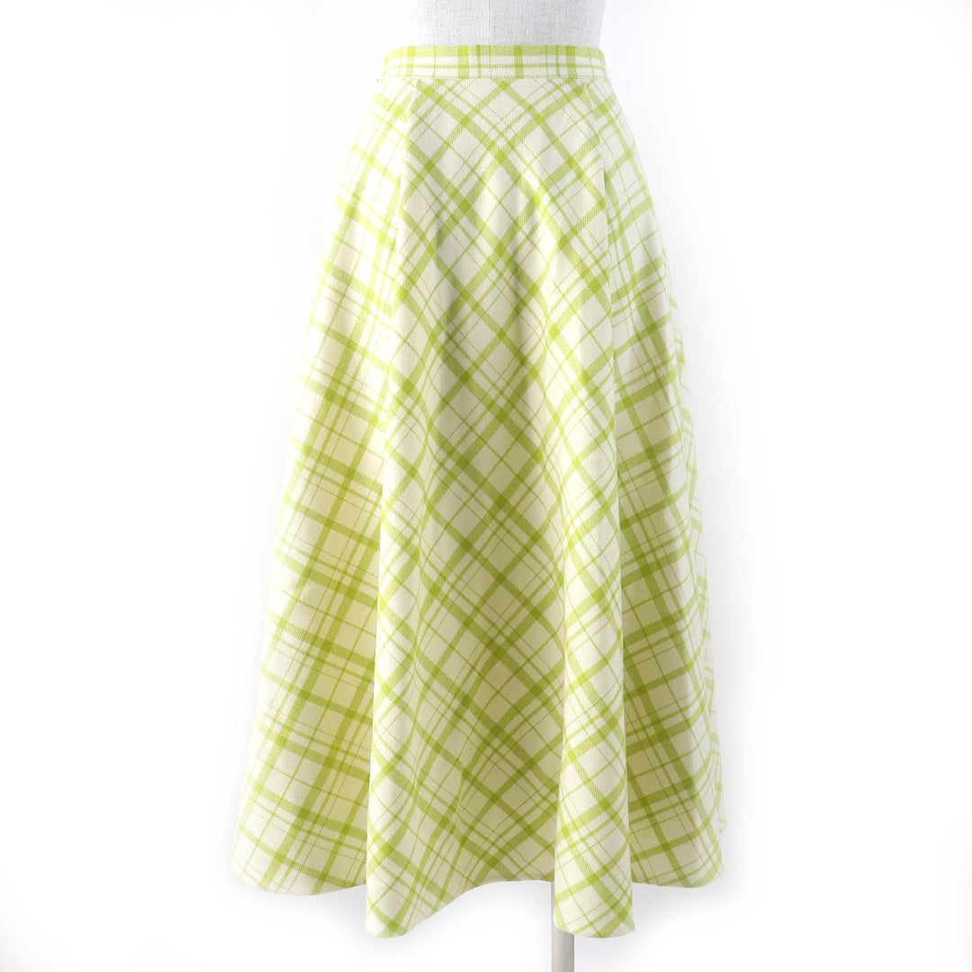 Excellent Christian Dior flare skirt Logo Buckle Runway Wear Women 42 141J46A1342