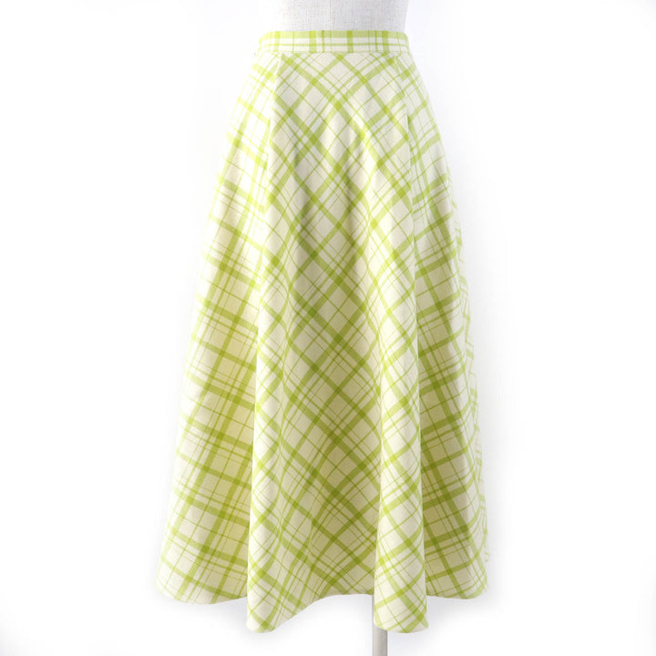 Excellent Christian Dior flare skirt Logo Buckle Runway Wear Women 42 141J46A1342