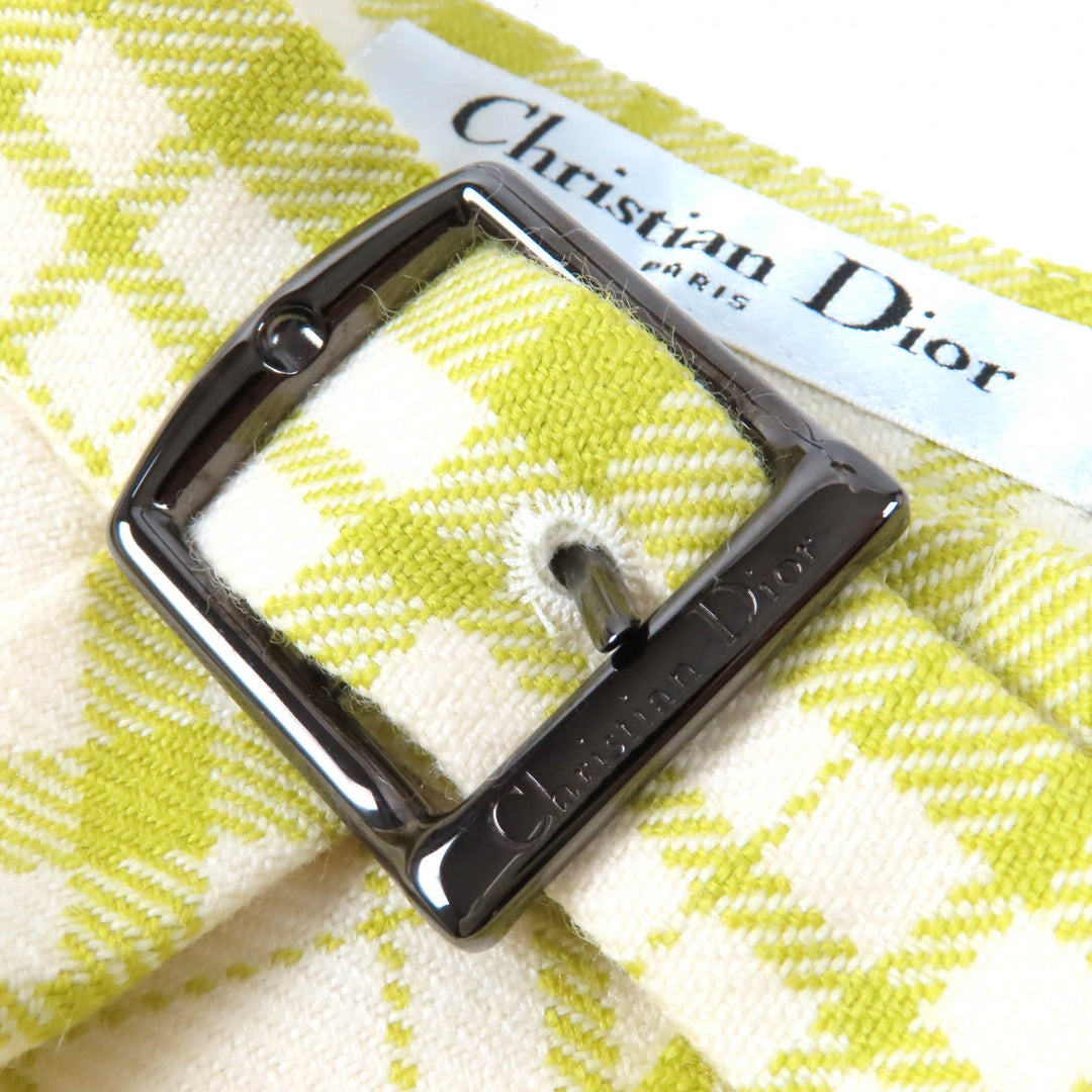Excellent Christian Dior flare skirt Logo Buckle Runway Wear Women 42 141J46A1342