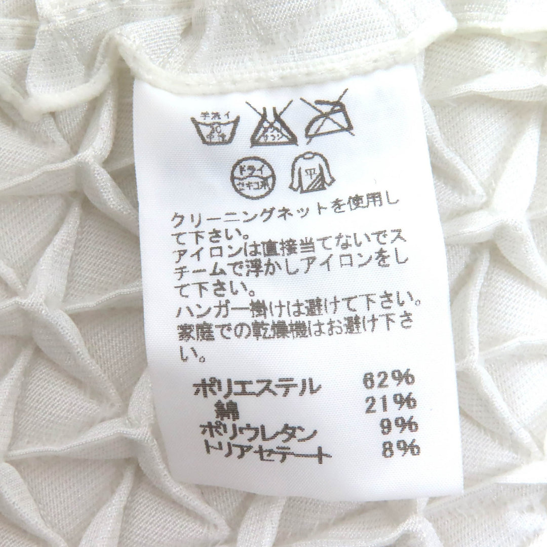 ISSEY MIYAKE coat Steam Pleated Cocoon Coat Light gray polyester 2 IM52FA521