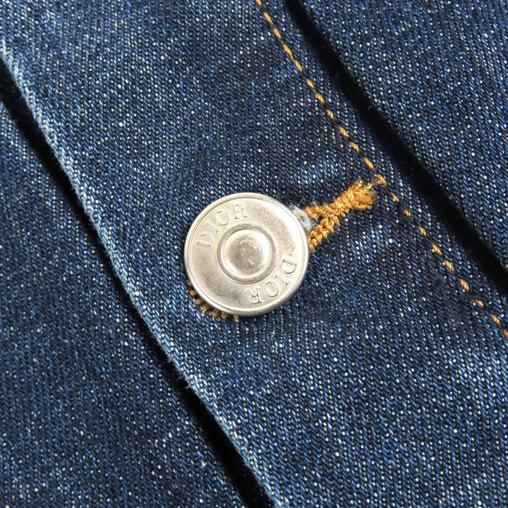 DIOR×KENNY SCHARF Denim Jacket Playing Cards Indigo blue cotton 46 013D480F285X