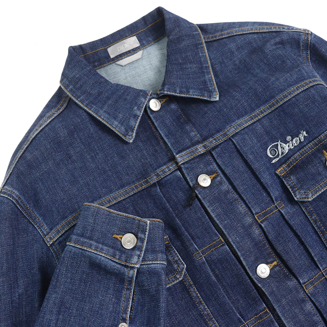 DIOR×KENNY SCHARF Denim Jacket Playing Cards Indigo blue cotton 46 013D480F285X