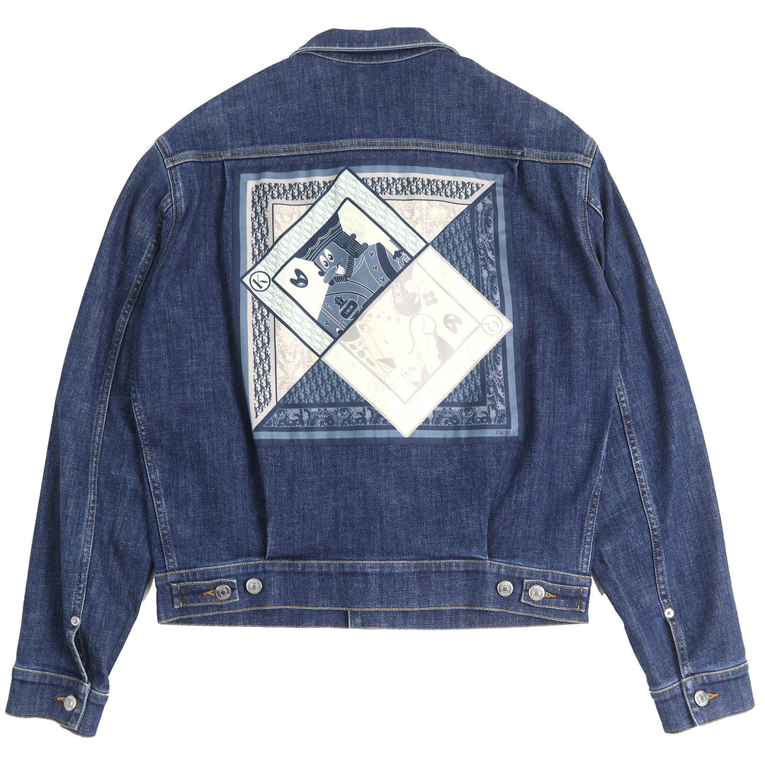 DIOR×KENNY SCHARF Denim Jacket Playing Cards Indigo blue cotton 46 013D480F285X
