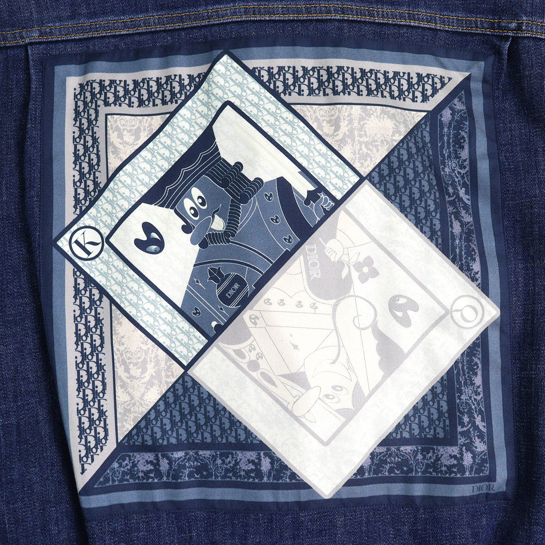 DIOR×KENNY SCHARF Denim Jacket Playing Cards Indigo blue cotton 46 013D480F285X