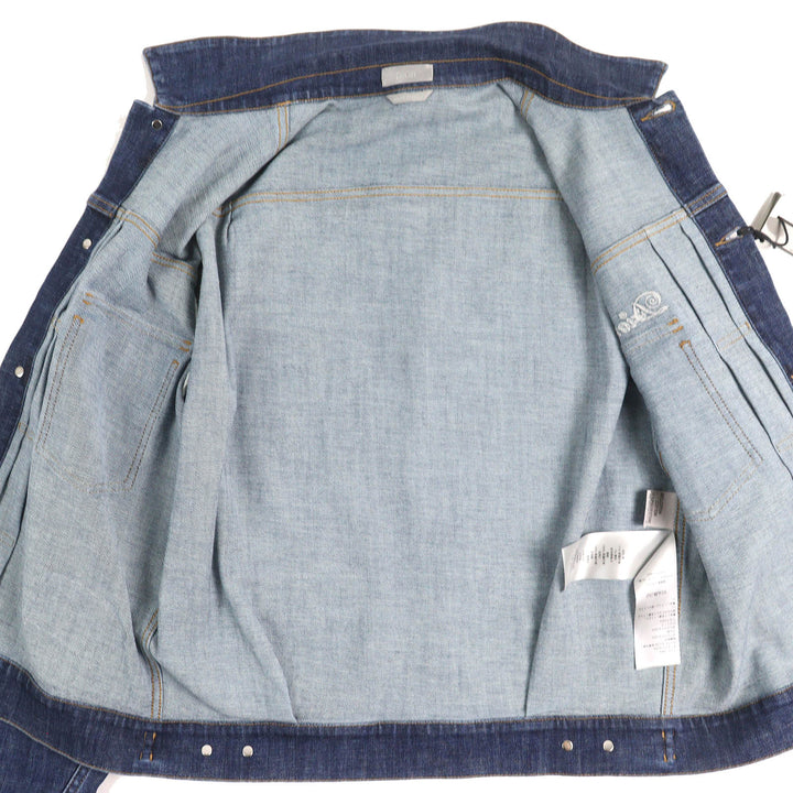 DIOR×KENNY SCHARF Denim Jacket Playing Cards Indigo blue cotton 46 013D480F285X