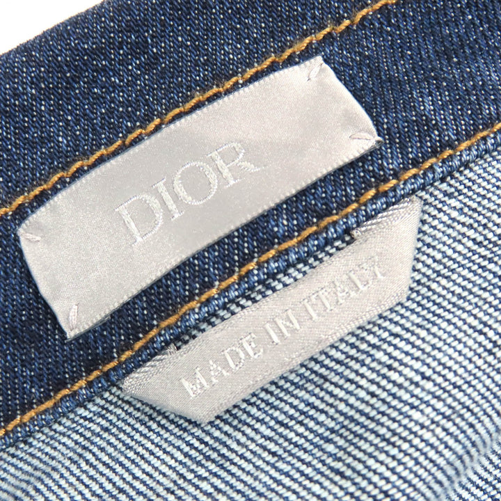 DIOR×KENNY SCHARF Denim Jacket Playing Cards Indigo blue cotton 46 013D480F285X