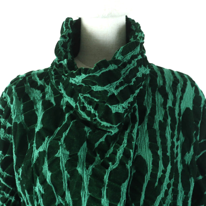 Excellent me ISSEY MIYAKE one piece Belted, velvet inserts, high neck