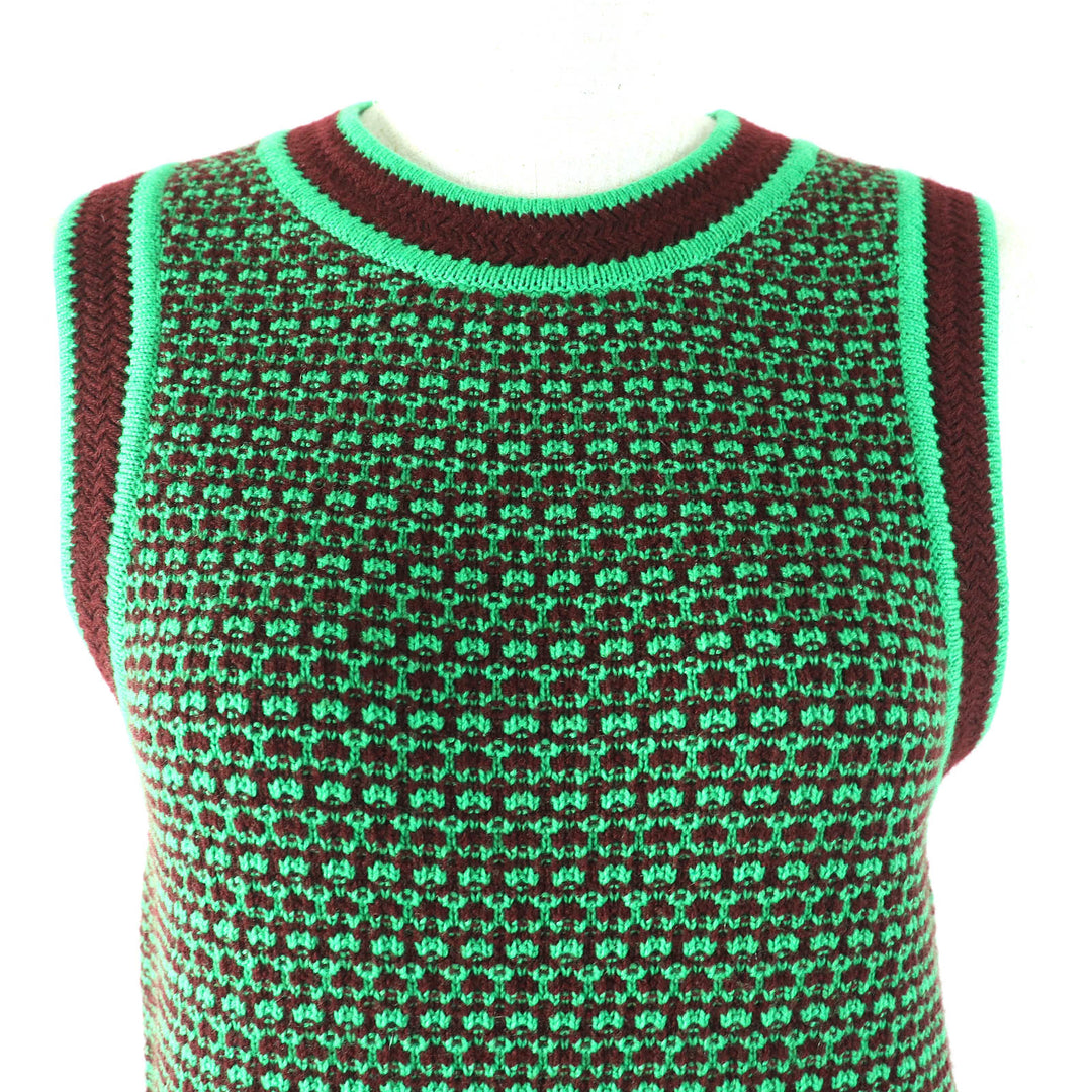 Pristine CHANEL one piece COCO Mark button knit cashmere 34 23A P75435