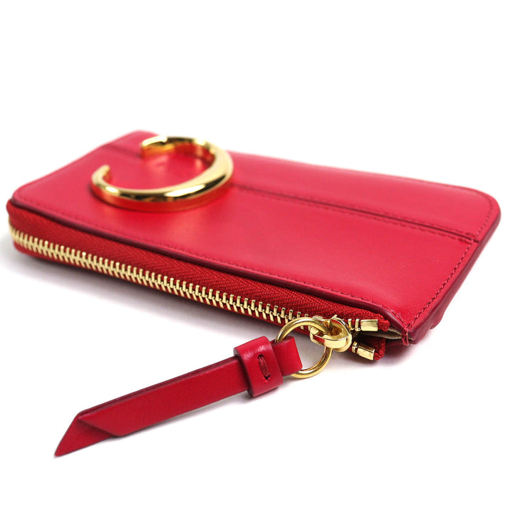 Pristine Chloe Coin case Zipper Small Purse Leather Fragment Case leather