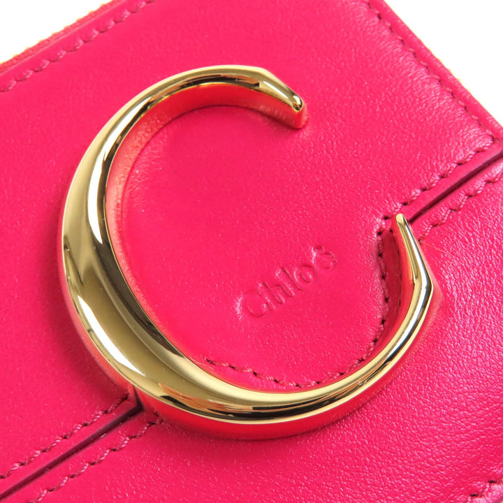 Pristine Chloe Coin case Zipper Small Purse Leather Fragment Case leather