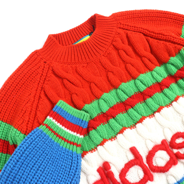 Pristine GUCCI×adidas knit Interlocking G Web Line Sweater mens XS 717722